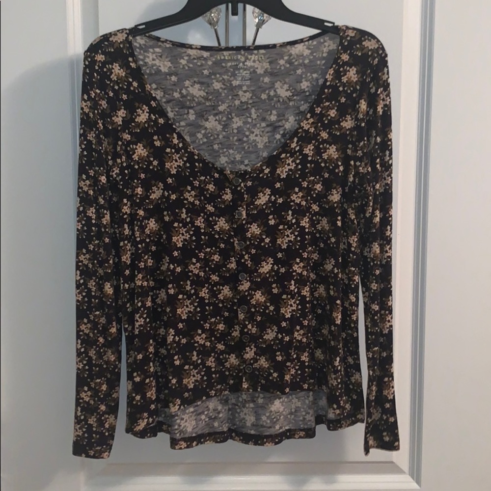 American Eagle button down long sleeve t-shirt